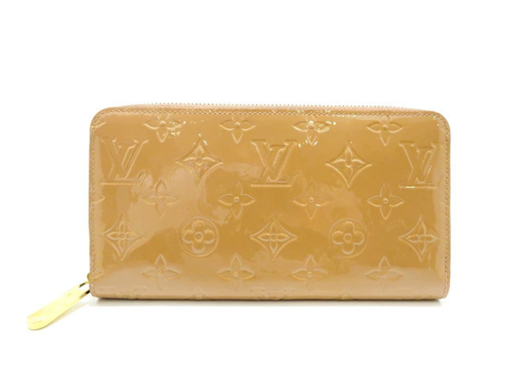 LOUIS VUITTON Wallet Accessories Zippy Long Vernis Rose Pink Velour